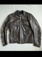 distressed leather motorcycle jacket for sale  LONDON