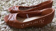 Womens tan wedges for sale  REDRUTH