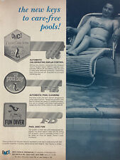 Used, Swimming Pool Print Ad Vtg 1968 Rare OMCO Chemical South Gate California Bikini for sale  Griffin