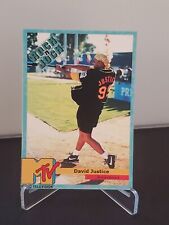 Cartão de troca personalizado MTV Rock n Jock softball David Justice 2018 #10 comprar usado  Enviando para Brazil