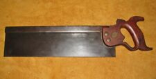 Vintage Disston & Sons Warranted Cast Steel - 14" Back Saw - Made in USA 12 TPI for sale  Shipping to South Africa