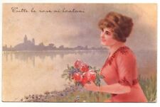 Cartolina antica illustrata usato  Savona