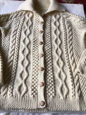 ladies hand knit aran cardigan for sale  STOURBRIDGE