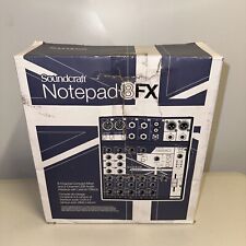 Soundcraft Notepad-8FX 8-Channel Podcast Mixer Podcasting Interface, USB+Effects, used for sale  Shipping to South Africa