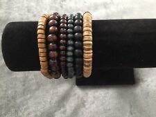 Set wooden bracelets for sale  GRAYS