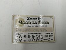 Cartão de garantia vintage ferramentas de encaixe bom como dourado comprar usado  Enviando para Brazil