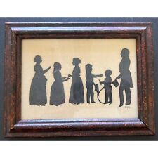 Vintage Family Silhouette Family Framed Art Decor Looks Stenciled for sale  Shipping to South Africa