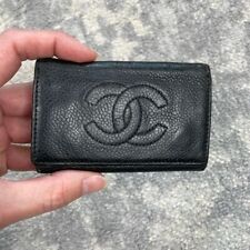Usado, Carteira porta-chaves Chanel couro caviar preta 6 fileiras CC luxo comprar usado  Enviando para Brazil