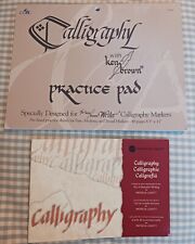 2 libros de caligrafía una almohadilla de práctica con Ken Brown y el arte de escribir Patricia Lovett segunda mano  Embacar hacia Argentina