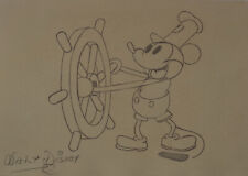 Dibujo de dibujos animados raro, celda de producción Walt Disney Mickey Mouse, firmado y sello segunda mano  Embacar hacia Mexico