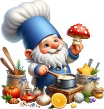 Watercolour chef gnome for sale  UK