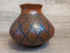 Usado, Pote de cerâmica Mata Ortiz ou frasco Olla por Leonel Lopez Saenz formato geométrico 3,5" comprar usado  Enviando para Brazil