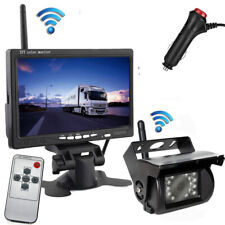 Kit de câmera de backup monitor sem fio visão traseira 7" para caminhão reboque ônibus trailer reverso comprar usado  Enviando para Brazil