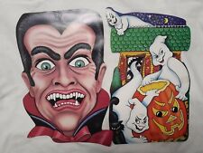 Decoración de pared vintage 1987 14"" Halloween troquelado papel Drácula fantasmas y vampiros de Drácula segunda mano  Embacar hacia Argentina