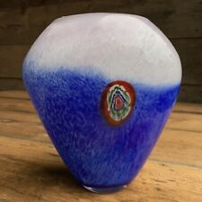 Millefiori vase blue for sale  Earlville