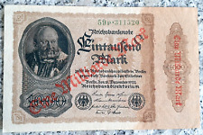 Reichsbanknote 1000 mark gebraucht kaufen  Friedrichshafen