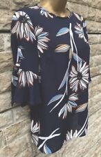 Damska bluzka Dorothy Perkins Granatowa Kwiatowa Flutter Rękaw Bluzka Top UK 8 na sprzedaż  Wysyłka do Poland