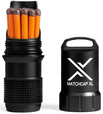 EXOTAC MATCHCAP XL™ WATERPROOF MATCH CASE AND STRIKER (BLACK) for sale  Shipping to South Africa