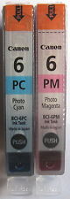 Used, Canon Genuine BCI-6PC & BCI-6PM Ink Cartridges. New. for sale  Shipping to South Africa