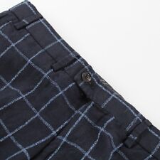 "Pantalones chinos/informales Hiltl ""Tarent"" nuevos con etiquetas talla 48 32 mezcla de algodón azul a cuadros de EE. UU. segunda mano  Embacar hacia Argentina