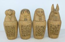 Rare Pharaonic Antique 4 Canopic Jars Organs Storage In Egyptian Mythology BC for sale  Shipping to South Africa