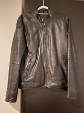 Leather jacket dark for sale  LONDON