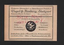 STUTTGART, Werbung 1921, Vogel & Isenberg Büro-Möbel-Schreibwaren-Industrie gebraucht kaufen  Versand nach Switzerland