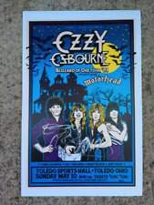 Cartel de concierto autografiado de Ozzy Osbourne certificado de autenticidad + boleto de concierto incluido segunda mano  Embacar hacia Argentina
