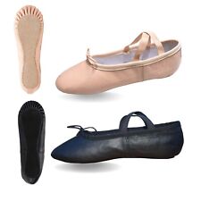 Full Leather Sole Ballet Dance Shoes - Children & Adults Size - Pink Criss Cross for sale  Shipping to South Africa