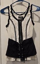 Tripp NYC Corset Bustier Lace-Up Sz Medium Rare Style White Black for sale  Shipping to South Africa