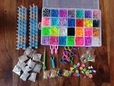 Kit de fabricación de joyas y suministros de brazaletes de telar bandas de goma enorme lote de colores segunda mano  Embacar hacia Argentina