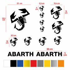 Usato, Kit adesivi Scorpione ABARTH 13 pezzi stickers disponibili vari colori auto usato  Piadena Drizzona