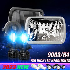 Lente de vidro estilo estoque 7X6 farol de metal 8000k LED H4 lâmpada par de faróis comprar usado  Enviando para Brazil