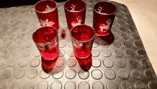 Teelichtgläser rot weihnachts gebraucht kaufen  Miesbach