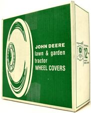 Tapones de cubo cromados John Deere cubiertas de rueda lunas bebé 12" tapa de borde JD tractor de césped segunda mano  Embacar hacia Argentina