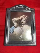 Vtg Taiwood Photo Frame 5" x 7" Silver/Black Distressed Arch Top Art Deco 1960's for sale  Shipping to South Africa