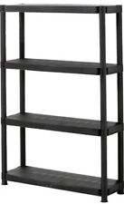 4 tier plastic shelving unit Home Garage Warehouse Storage Display Easy Assembly, used for sale  Shipping to South Africa