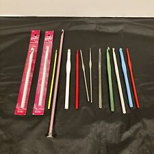 Vintage Crochet Hooks Mixed Lot of 13 - Susan Bates Hero Plastic Metal Some New for sale  Springfield
