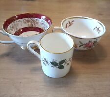 Used, 3 x Vintage China Tea Cups Collection Royal Grafton Wedgwood Crown Staffordshire for sale  ILMINSTER