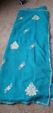 Turquoise blue sari for sale  PRESTON
