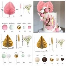 Hágalo usted mismo Flor Redonda Bola Pastel Decoración Boda Cumpleaños Adorno Toppers segunda mano  Embacar hacia Argentina