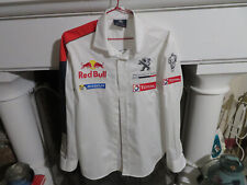 Chemise coton Peugeot sport rallye course auto Michelin Red Bull Total taille M segunda mano  Embacar hacia Argentina