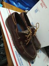 Timberland Boat Shoes Mens 11.5 M Brown Leather Classic Moc Toe 2-Eye Casual for sale  Shipping to South Africa
