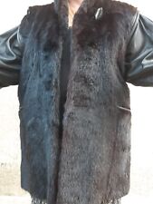 Manteau ragondin cuir d'occasion  La Mulatière