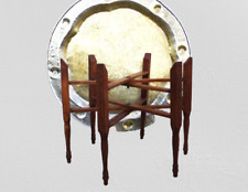 Usado, Autêntica mesa marroquina grande dobrável bandeja de latão móveis café oriental comprar usado  Enviando para Brazil