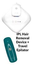 ILUMINAGE Beauty ME Sleek Laser IPL Hair Removal System Device + Travel Epilator, used for sale  Shipping to South Africa