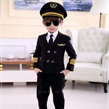 Fantasias para crianças uniformes de aviação cosplay piloto comissário de bordo avião brincar comprar usado  Enviando para Brazil