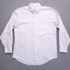 Camisa de vestir Brooks Brothers 16.5 36 ajuste Madison blanca púrpura sin hierro segunda mano  Embacar hacia Argentina