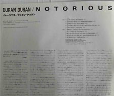 Duran Duran - NOTÓRIO - Inserção - VINIL JAPÃO - EMS-91202 comprar usado  Enviando para Brazil