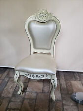 Queen Ann child's horoscope Sagittarius chair cream pale yellow & silver Rare! for sale  Shipping to South Africa